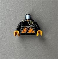 LEGO Cole replacement Black Torso Armour Plates Orange Tunic - 973pb5592c01