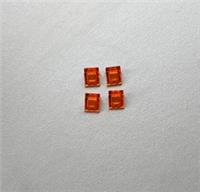 LEGO Pack of 4 Trans Orange Slope 30 1 x 1 x 2/3 - 54200