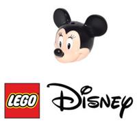 LEGO Disney Minnie Mouse Minifigure Head Disney Retired 2016-2023 24629pb02 NEW