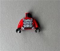 LEGO Draconian Warrior replacement Red Torso Dark Silver Armour -973pb59501
