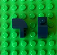 LEGO Dark Blue Slope, Curved 2 x 1 x 1 1/3 with Recessed Stud Pack of 2 NEW-6091