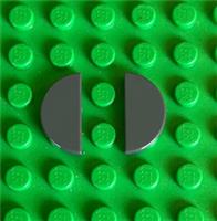 LEGO Dark Bluish Grey Tile, Round 1 x 2 Half Pack of 2 Brand New 1748