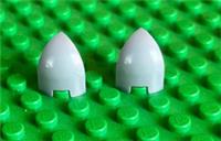 LEGO Light Bluish Grey Slope, Curved 1 x 1 x 1 1/3 - Pack of 2 Brand New - 1871