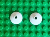 LEGO Parts White Dish 2 x 2 Inverted (Radar) Pack of 2 - 4740