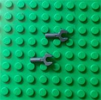 LEGO Parts Dark Bluish Grey Bar 1L with Clip Mechanical Claw Pack of 2 - 48729b