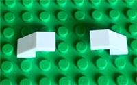 LEGO Parts White Slope 45 2 x 1 with Cutout without Stud - 28192