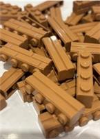 LEGO 100 x 1x4 Medium Nugat Masonry Brick (15533) NEW & FREE UK 🇬🇧 POSTAGE
