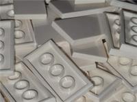 25 x LEGO White 2 x 4 Smooth Flat Tile - 25 Pieces
