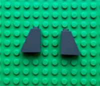 LEGO Parts Dark Bluish Grey Slope 65 2 x 1 x 2, Pack of 2 - 6013658