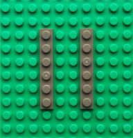 LEGO Parts Dark Tan Plate 1 x 6 Pack of 2 - 6015424