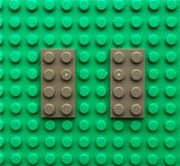 LEGO Parts Dark Tan Plate 2 x 4 Pack of 2 - 4267874