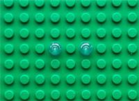 LEGO Parts Trans-Clear Plate, Round 1 x 1 Pack of 2 - 6240030