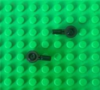 LEGO Black Bar 1L, 1 x 1 Round Plate with Hollow Stud pack 2 - 32828