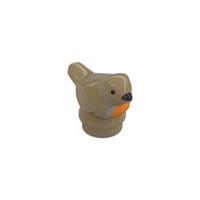 LEGO Dark Tan Bird Songbird with Orange Chest Animal Pet Minifigure 11372 New