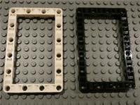 Lego Technic Liftarm Beam Thick 7 x 11 Open Centre Black White P/N 39794 NEW