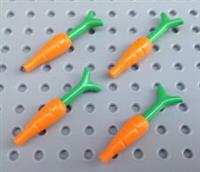 Lego Carrot and Stem (33172 / 33183) x4 in a set *BRAND NEW Fruit Vegetable Food