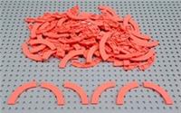 Lego Coral Pink 4 x 4 Curved Smooth Tile (27507) x4 in a set *NEW City Friends
