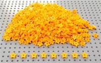 Lego Bright Orange Yellow 1x1 Star Stud Plate (11609) x15 *NEW City Friends Xmas