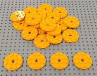 Lego Bright Light Orange 4x4 Round Plate (60474) x4 in a set NEW City Star Wars