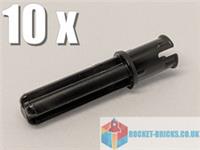 ⭐️️10 x NEW LEGO 18651 AXLE PIN 3L WITH FRICTION RIDGES - BLACK - 6089119⭐️