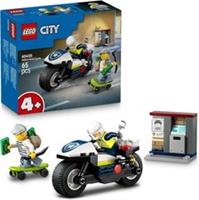 LEGO City Police Motorcycle Chase Buildable Construction Set 60455