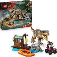 LEGO Jurassic World T. rex River Escape Buildable Construction Set 76975
