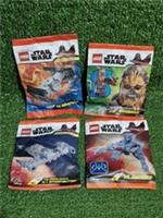 LEGO Star Wars Minifigure Paper Bag Sets Starfighter Marauder Chewbacca New x4