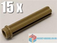 ⭐️️15 x NEW LEGO 6587 AXLE 3 WITH STUD - DARK TAN - 4566927⭐️