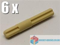 ⭐️️6 x NEW LEGO 99008 AXLE 4 WITH CENTRE STOP - TAN - 4666999⭐️