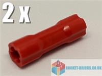 ⭐️️2 x NEW LEGO 26287 AXLE CONNECTOR 3L - RED - 6273211⭐️