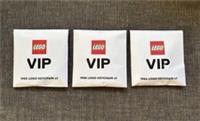 LEGO 1950 + 1958 + 1964 VIP Vintage Logo Keyrings. Brand New. FREE P+P.