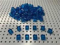 Lego Transparent Dark Blue 1x1 2/3 Slope Brick Cheese Wedge (54200) x10 *NEW*