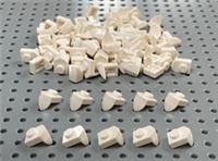 Lego Modified White 1x1 Tooth Brick Plate (15070) *(Pack of 10) *NEW* City Snow