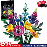 Lego Wildflower Bouquet Set Artificial Flowers with Poppies Bricks Display Gift