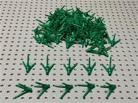 Lego Green Plant Flower Stalk with 3 Stems (24855) *(Pack of 10) *NEW *City