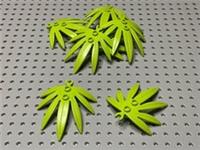 Lego Lime Green 6x5 Palm Sword Leaf with Open Clip (10884) *(Pack of 2) *NEW