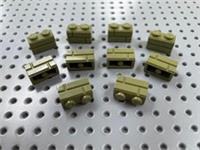 Lego Olive Green 1x2 Masonry Brick (98283) *(Pack of 10) NEW* Castle City