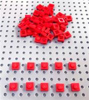 Lego Red 1x1 Plate (3024 / 30008) *(Pack of 10) *NEW FREE POST *City Friends