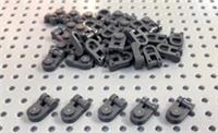Lego Dark Bluish Grey 1x1 Rounded Plate with Bar Handle (26047) (Pack of 5) *NEW