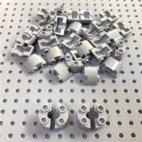 Lego Light Bluish Grey 1x2 Half Cylinder Brick (68013) *(Pack of 4) *NEW City