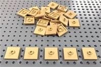 Lego Tan 2x2 Modified Plate 'Jumper' Tile (87580) *(Pack of 5) NEW Minecraft