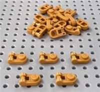 Lego Pearl Gold 1x1 Rounded Plate with Bar Handle (26047) *(Pack of 5) *NEW