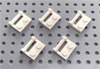 LEGO White 1x2 Plate with Side Bar Handle (48336) *(Pack of 5) *NEW FREE POST