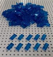 Lego Transparent Dark Blue 1x2 Flat Tile (3069) *(Pack of 10) *NEW Minecraft