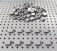 Lego Light Bluish Grey 1x1 Flat Tile (3070) *(Pack of 10) *NEW FREE POST
