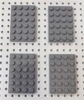 LEGO Dark Blue Grey 4x6 Plate (3032) *(Pack of 4) *NEW FREE POST *City Star Wars