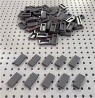 Lego Dark Bluish Grey 1x2 Flat Tile (3069) *(Pack of 10) *NEW City Minecraft