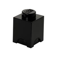 LEGO Round 1-Stud 1.2L Stackable Storage Brick Black
