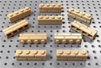 Lego Tan 1x4 Masonry Brick (15533) *(Pack of 10) NEW* Castle City Brick Wall