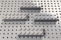 LEGO Light Bluish Grey 2x6 Brick (2456) *(Pack of 4) *NEW Space City Star Wars